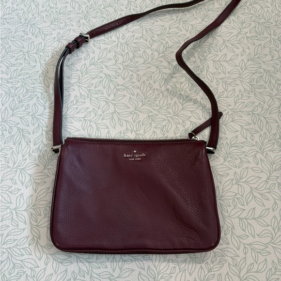 kate spade Handbags - Kate Spade Deep Red Crossbody Bag, rarely used
